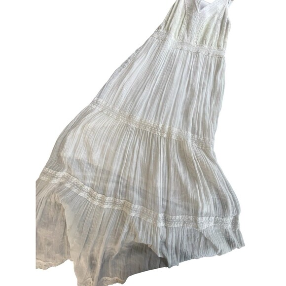 J Gee Dress Womens Sz Small White Lace Sleeveless Maxi Cottagecore Bridal Boho - Picture 8 of 13